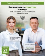 Воркшоп для предпринимателей: Команда как фундамент. Структура, которая сохраняет прибыль